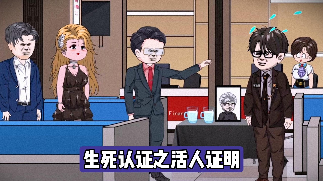 亲属持死亡证明、火化证明等材料办理丧葬补助和抚恤金时，窗口工作人员柳如烟以系统显示 “在世” 为由，要求必须由已故父亲本人刷脸，拒绝查看纸质证明#动画推荐 #沙雕剧情 #漫剧