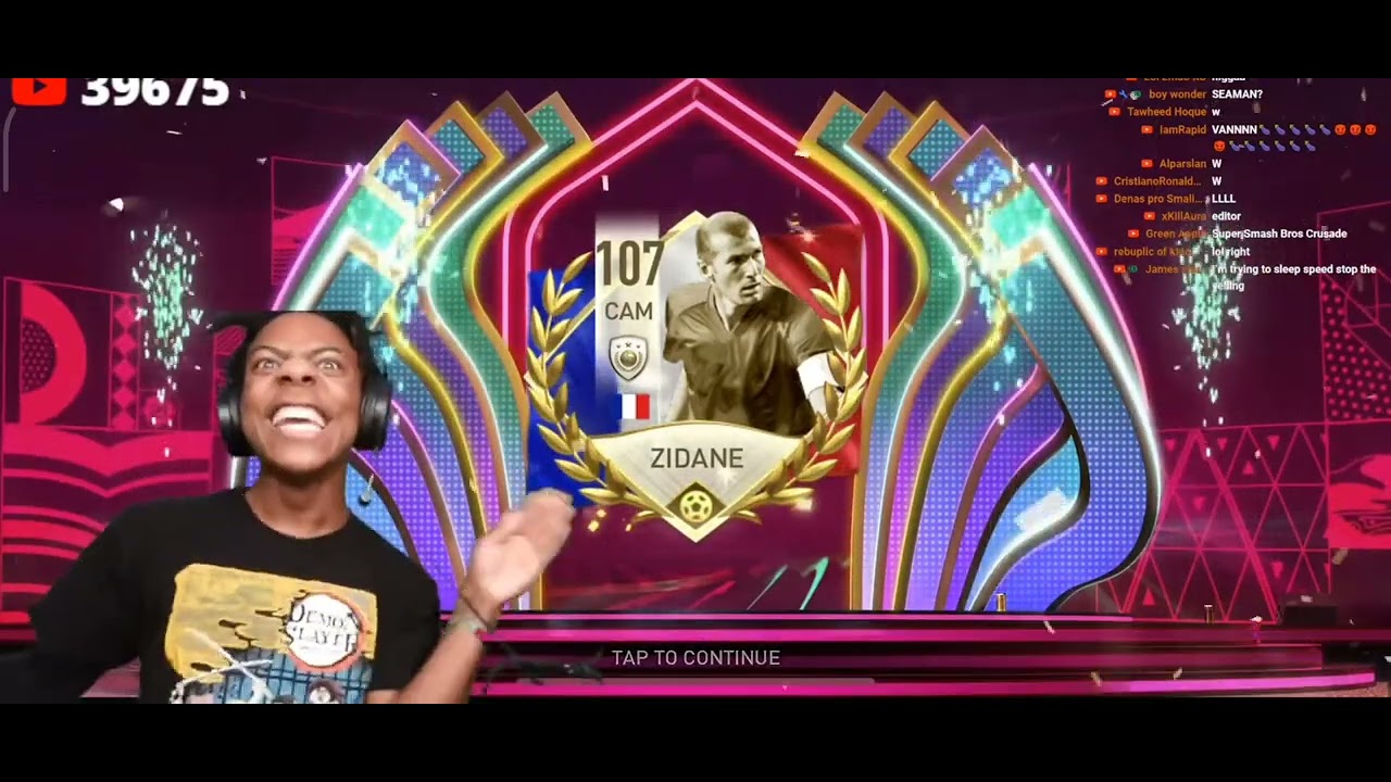 ISHOWSPEED PACKS ZIDANE IN FIFA MOBILE!!!