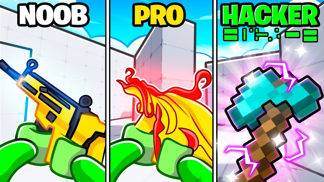 NOOB vs PRO vs HACKER équipement dans Roblox Rivals !