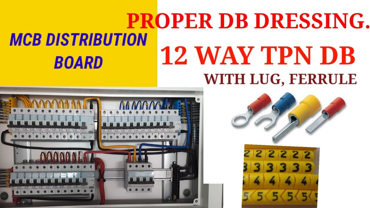 DB DRESSING ELECTRICAL, MCB DISTRIBUTION BOARD PROPER DRESSING. 12 WAY TPN DB..MCB box kya hai,