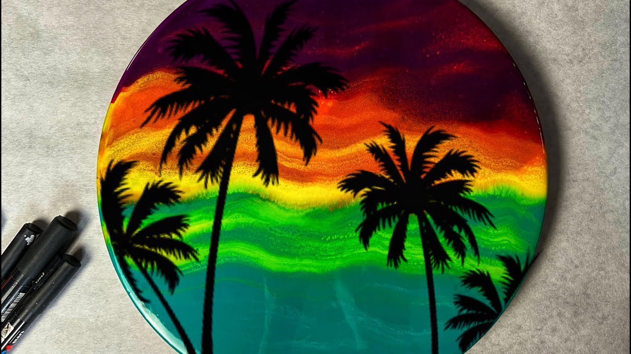 Turning a Resin Pour Into A Sunset