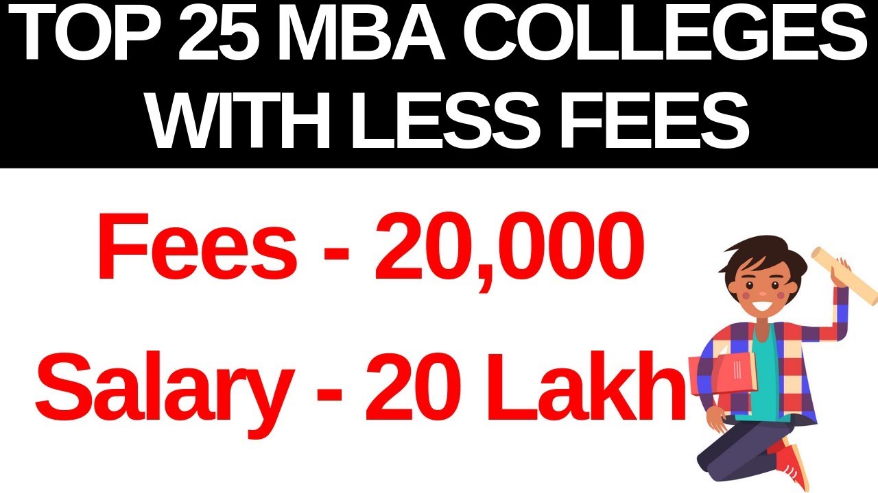 TOP 25 MBA COLLEGES WITH LESS FEES | BEST MBA COLLEGES WITH ROI |