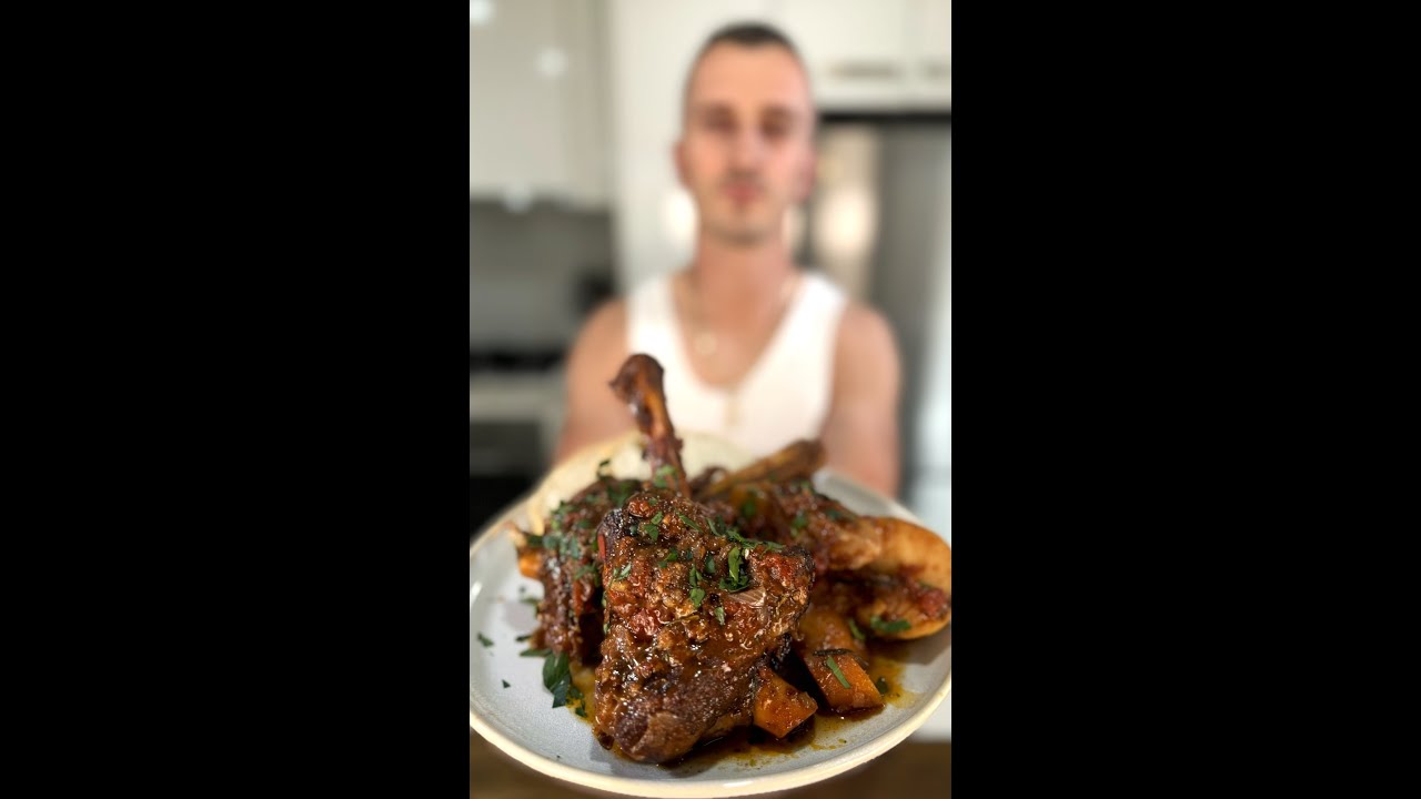 Slow Cooked Lamb Shanks (Greek Style)