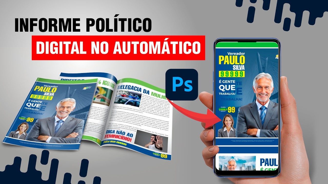 PARE DE PERDER TEMPO! Aprenda como fazer um Catálogo Político Digital Automaticamente no Photoshop