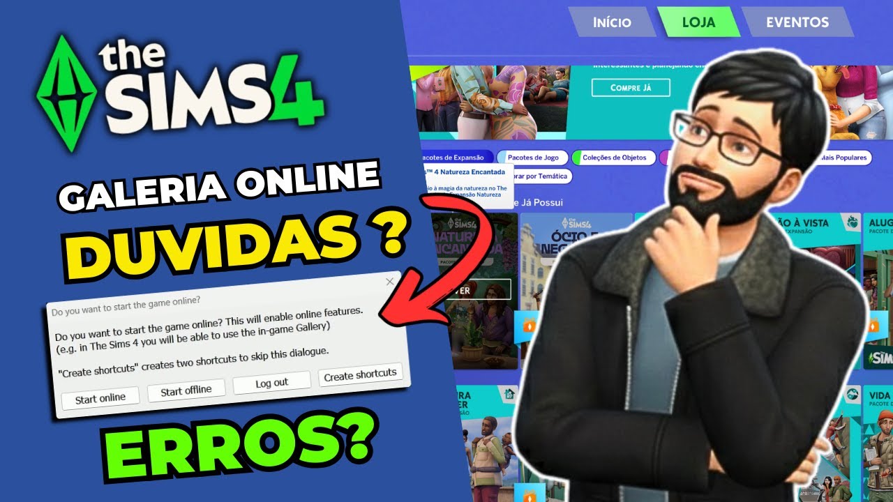 Como Ativar a Galeria Online no THE SIMS 4 (Respondendo Duvidas!)