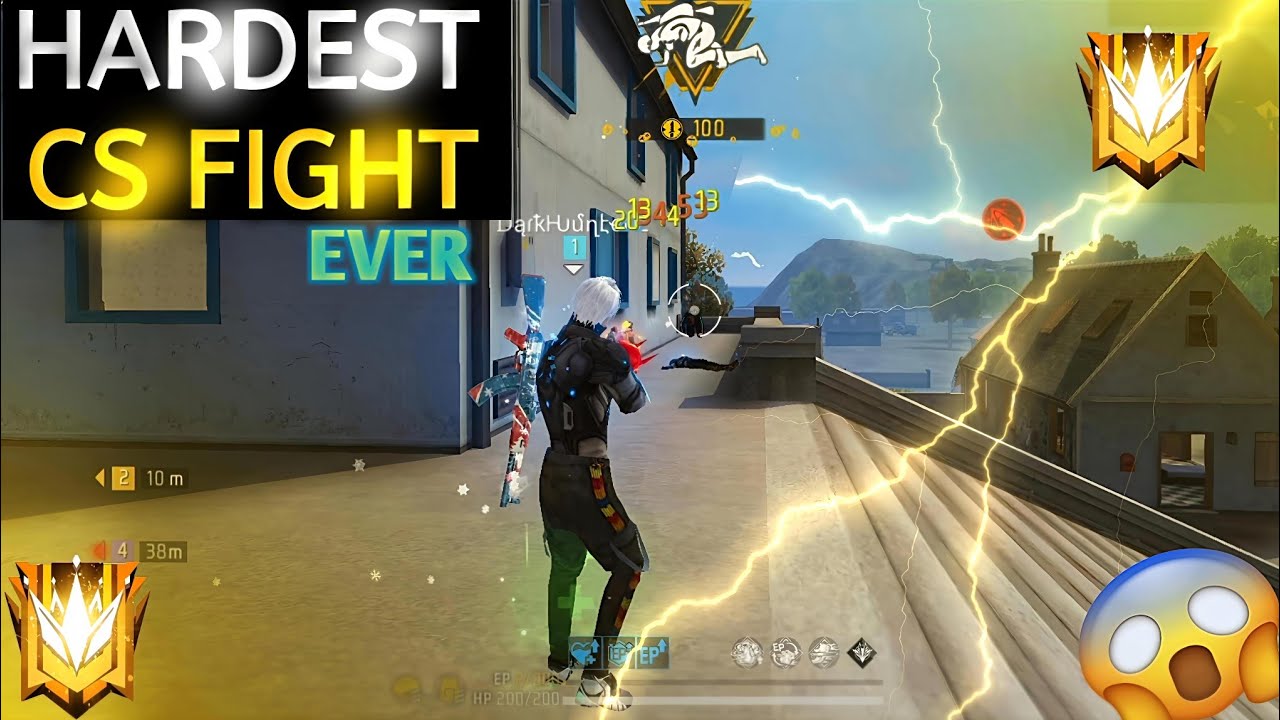 CS Rank 1vs4 clutch gameplay  🔥 | cs rank Intense Clutch Match | Free Fire
