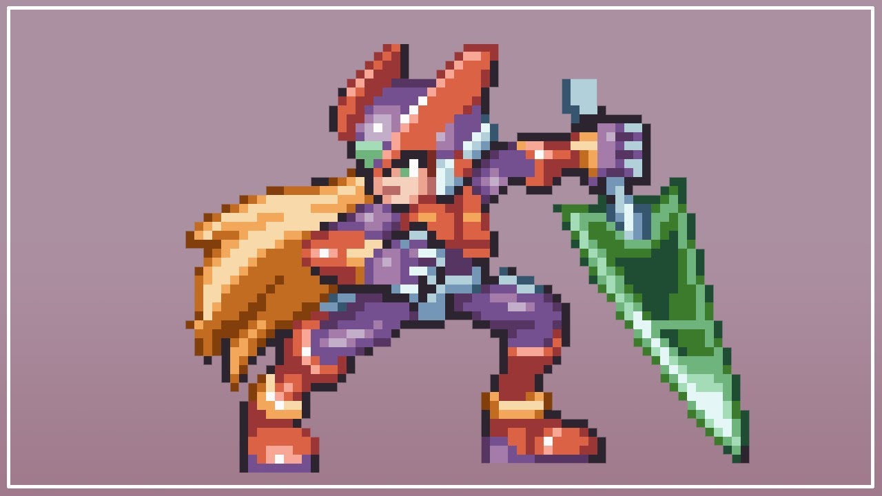 Megaman Zero (Zero) - Pixel Art Character Timelapse