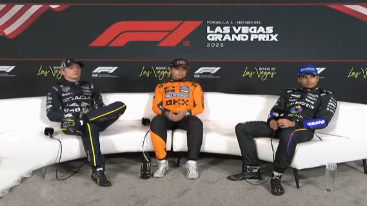 LIVE Formula 1 Press Conference Qualifying - GP Las Vegas | Norris, Verstappen, Sainz