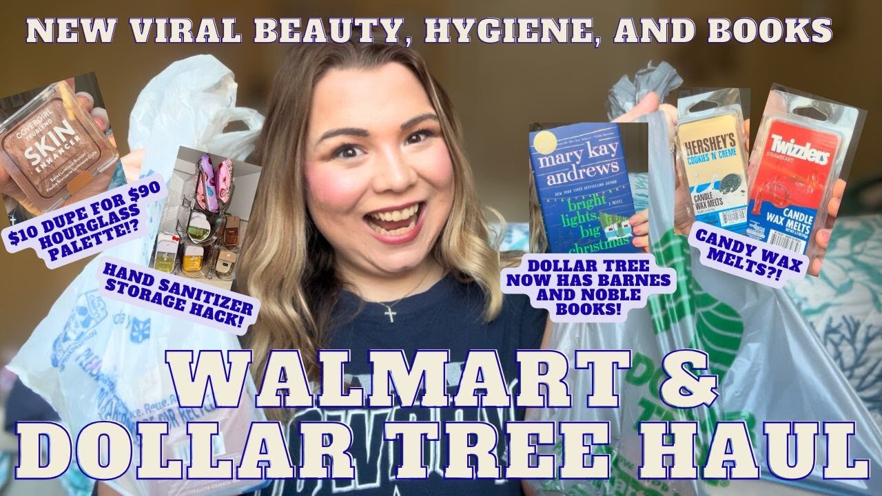 NEW VIRAL DOLLAR TREE AND WALMART HAUL 🌸🛍️🛒 affordable makeup, storage hacks, and drugstore hygiene