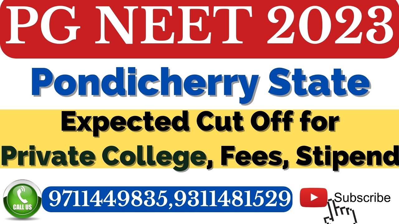 Neet PG 2023 : Weather You Should Fill the Pondicherry form or not