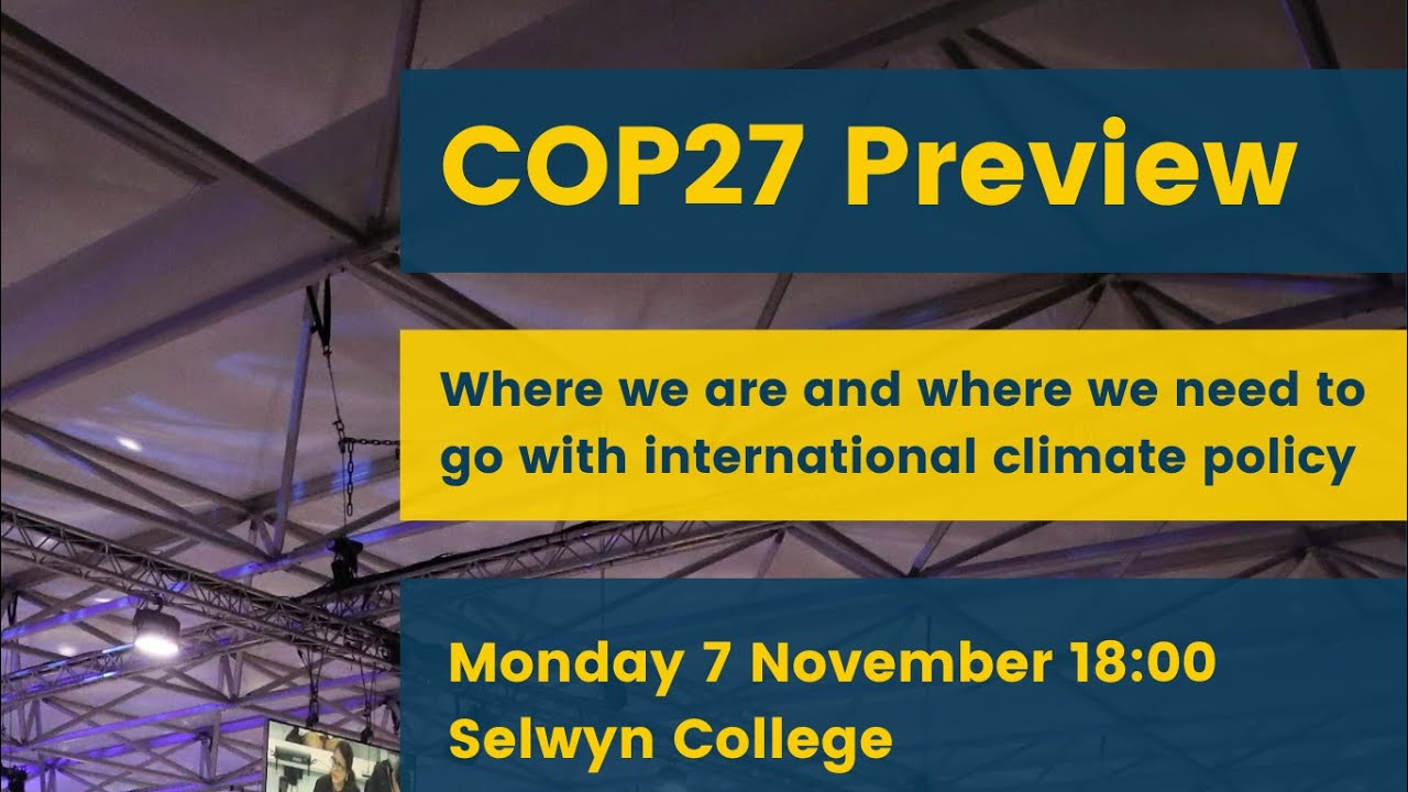 COP27 Preview: Where We Are and Where We Need to Go with International Climate Policy