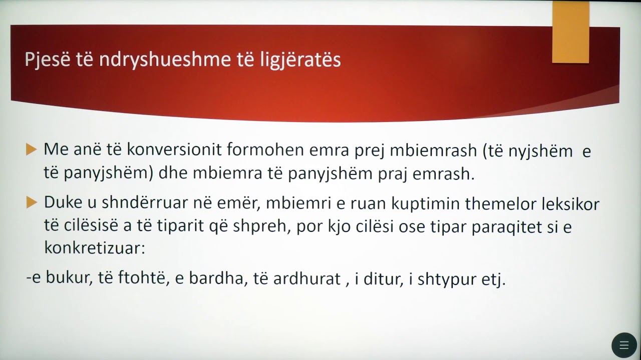 7 01 016 - Java e katërt - Gjuhë shqipe - Konversioni si zgjerim kuptimor