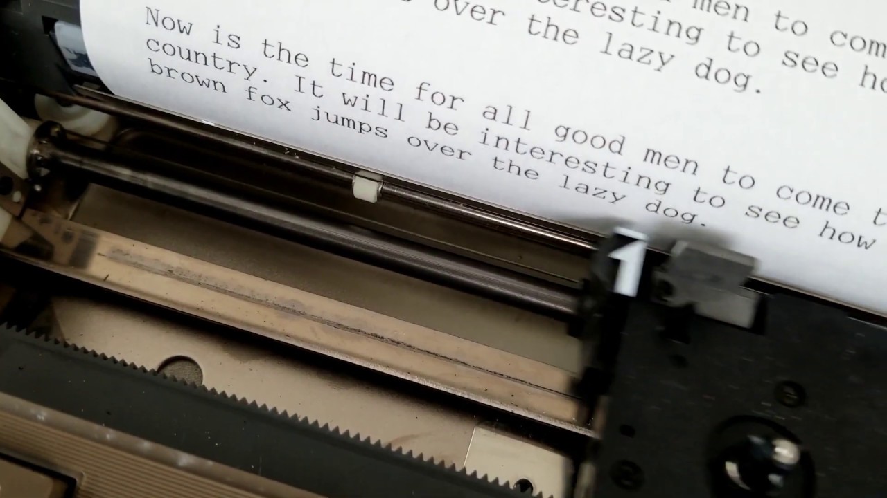 Typing on a Canon Typestar 6 Thermal Typewriter