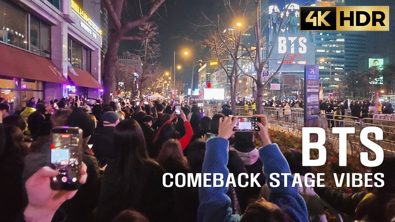 BTS Comeback Stage Day | Gwanghwamun concert atmosphere | Seoul Walk 4K | 컴백 무대 당일 현장