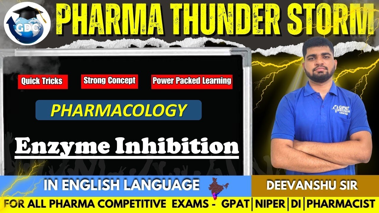 Enzyme Inhibition- PHARMACOLOGY | Pharma Thunderstorm | All exams preparation #enzymes #inhibition