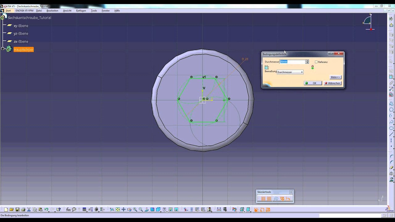 CATIA V5 | Schraube konstruieren 1.1 by 2ToriaTv