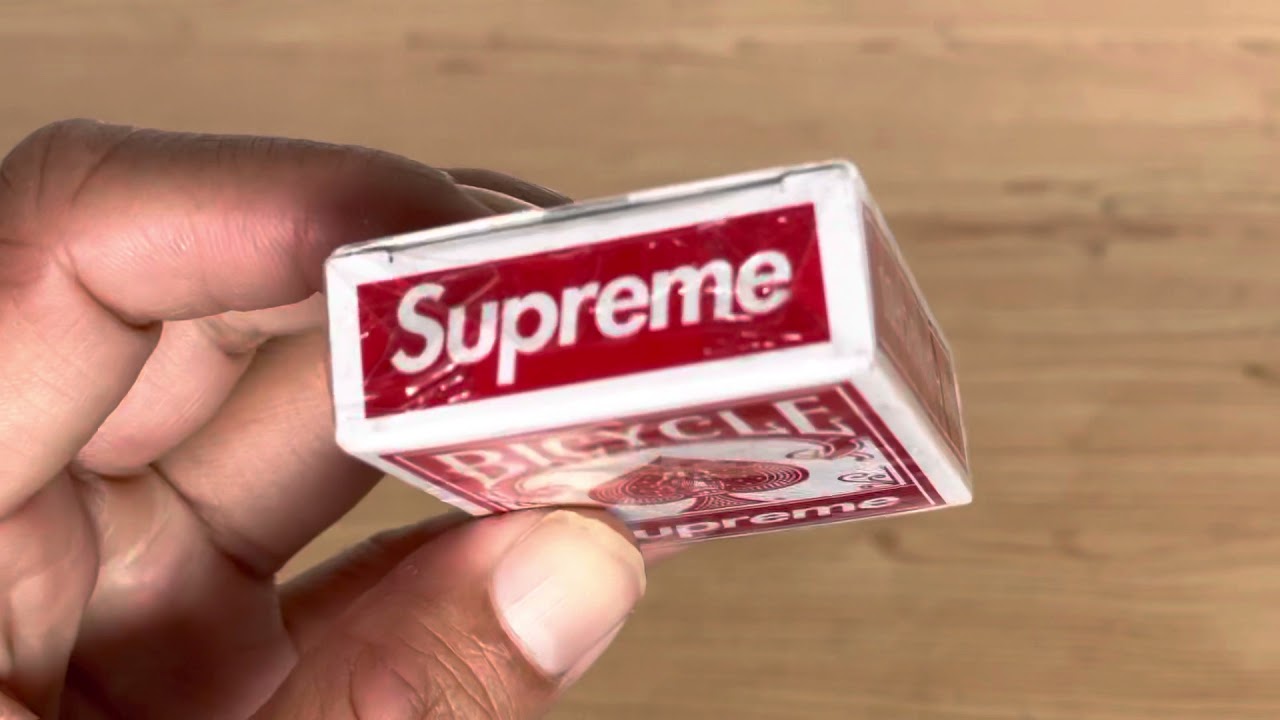 Supreme X Bicycle Mini playing card closer look