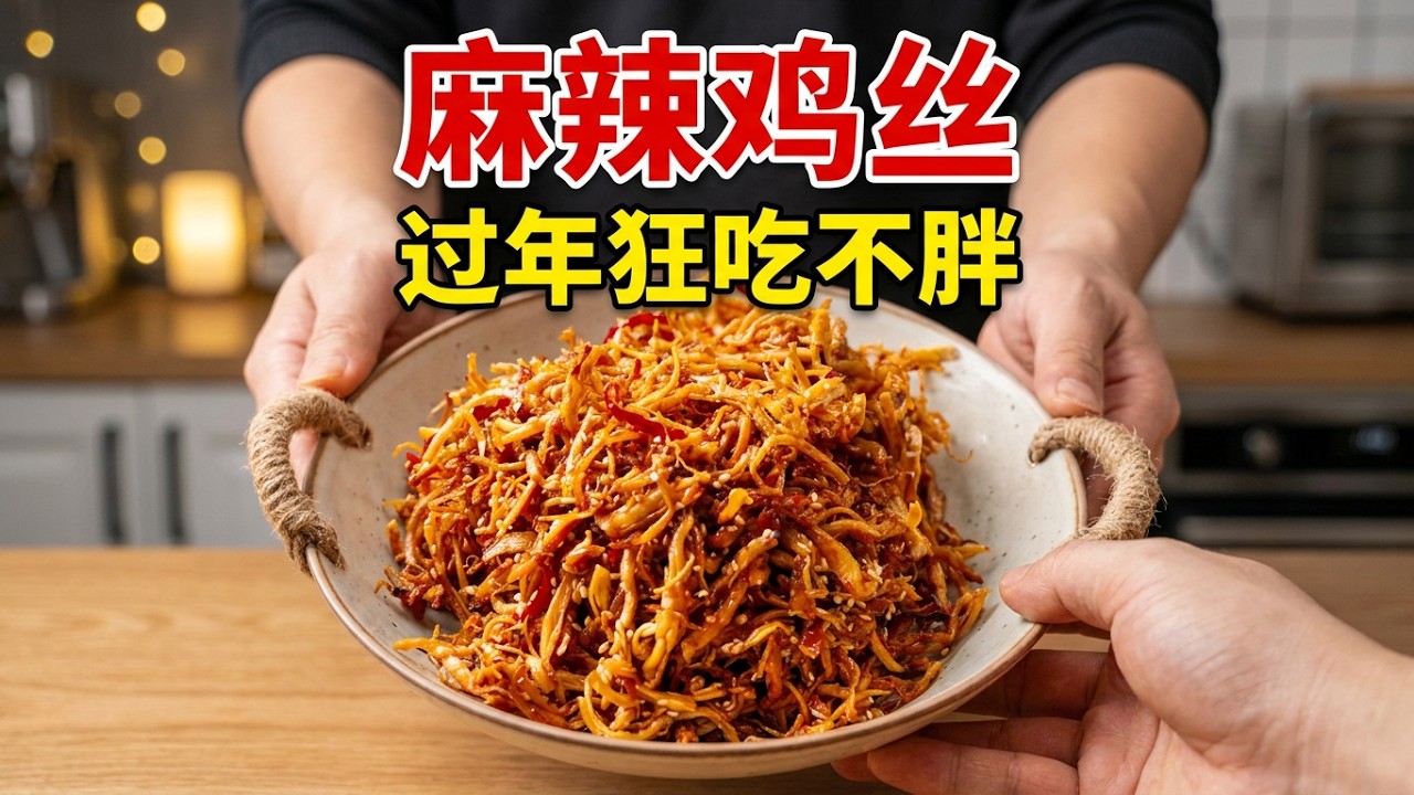 麻辣鸡丝，过年吃不胖最优解！ 自己下厨做饭菜之麻辣鸡丝#吃不胖 #过年的快乐当然是吃吃吃 #美食教程 #鸡脯肉
