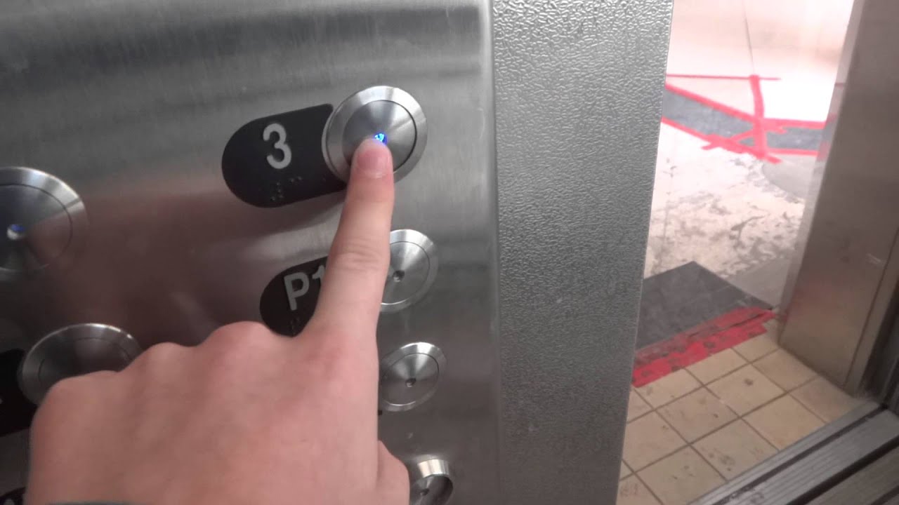 Modded '82 Montgomery Hydraulic Glass Elevator - Red Garage - Rideau Centre - Ottawa, ON, Canada