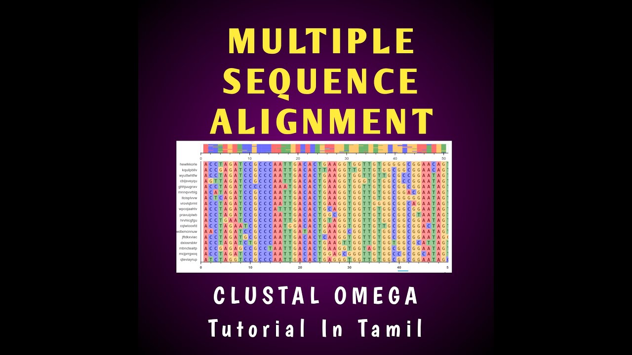 Multiple Sequence Alignment using Clustal Omega | Tamil | Bioinformatics #bioinformatics