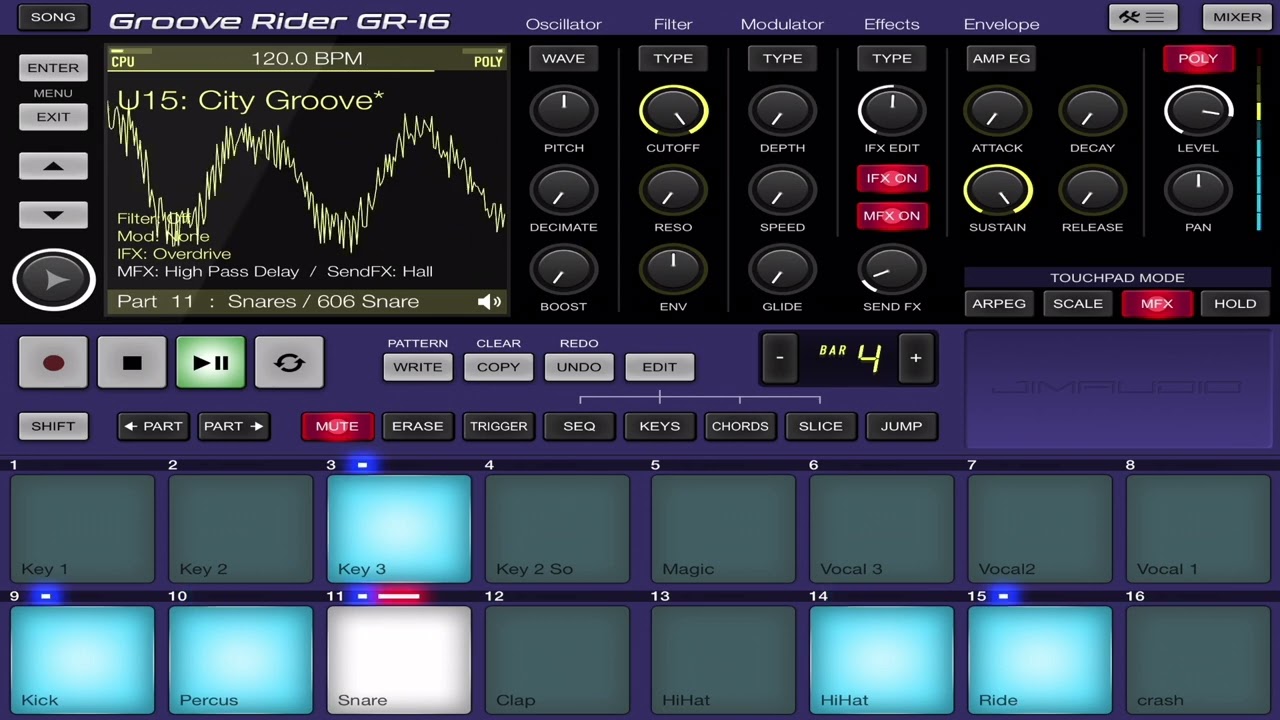 Live Deep House Jam with Groove Rider GR-16