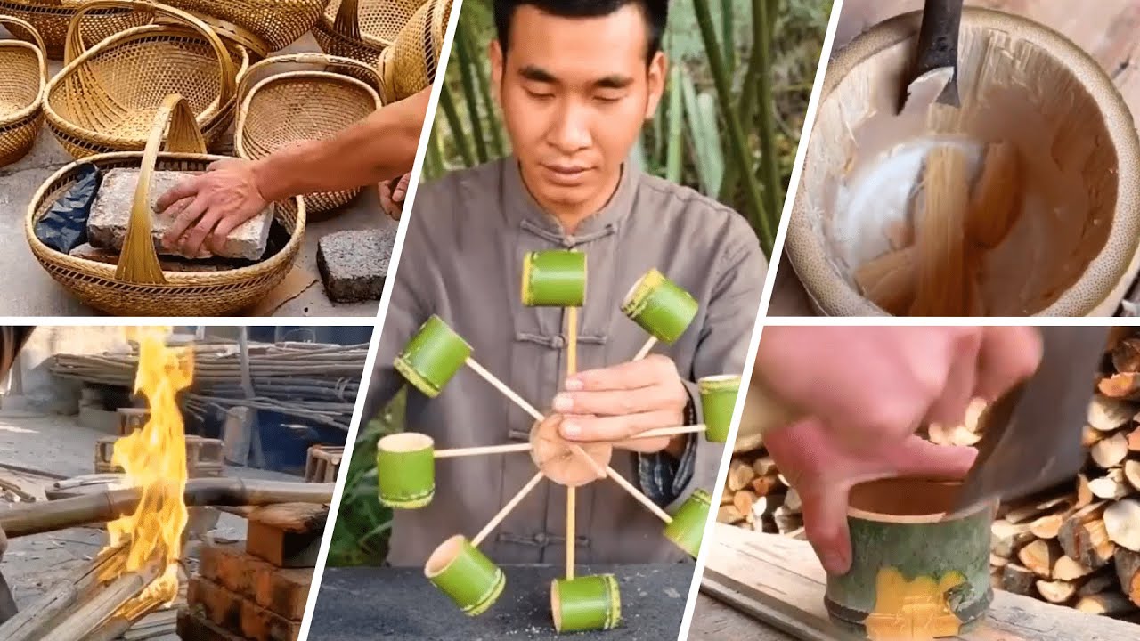 Cultura Oriental, Método de Fabricação de Móveis de Bambu Passo a Passo em um Vídeo Relaxante