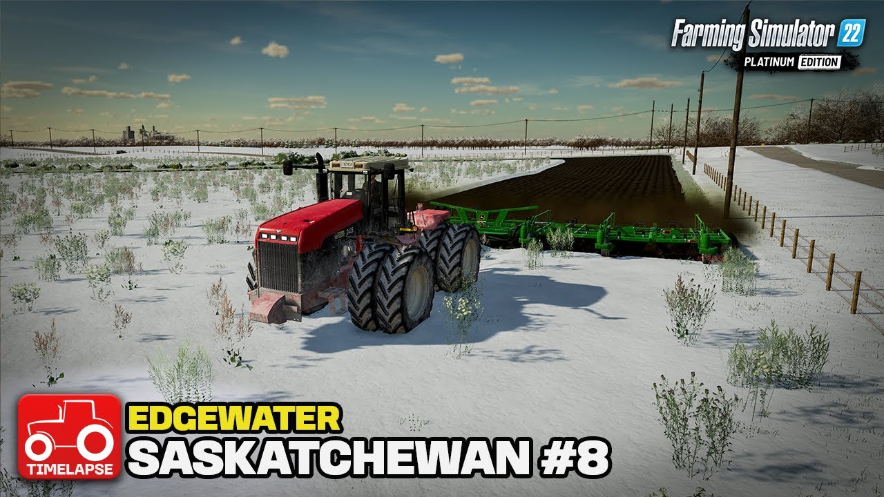 PLOWING IN THE SNOW!! [Edgewater Saskatchewan] FS22 Timelapse # 8