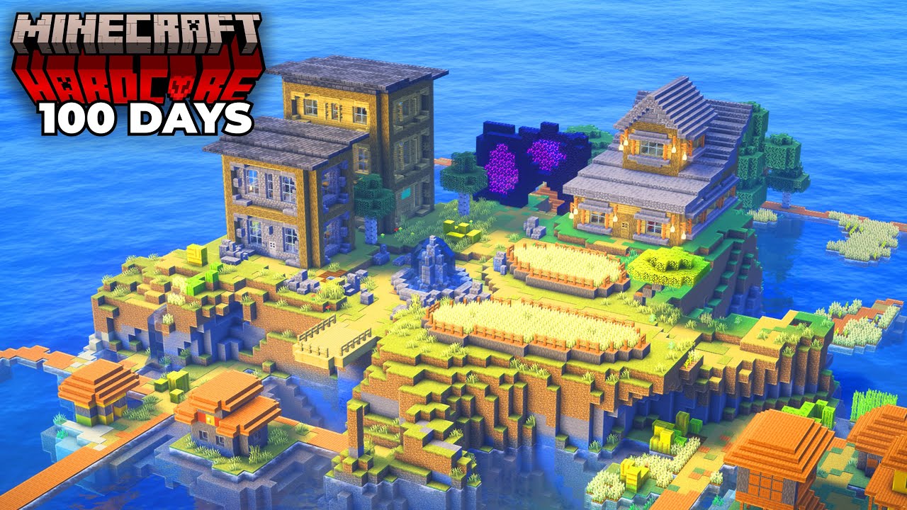 I Survived 100 Days on an ISLAND in Minecraft Hardcore