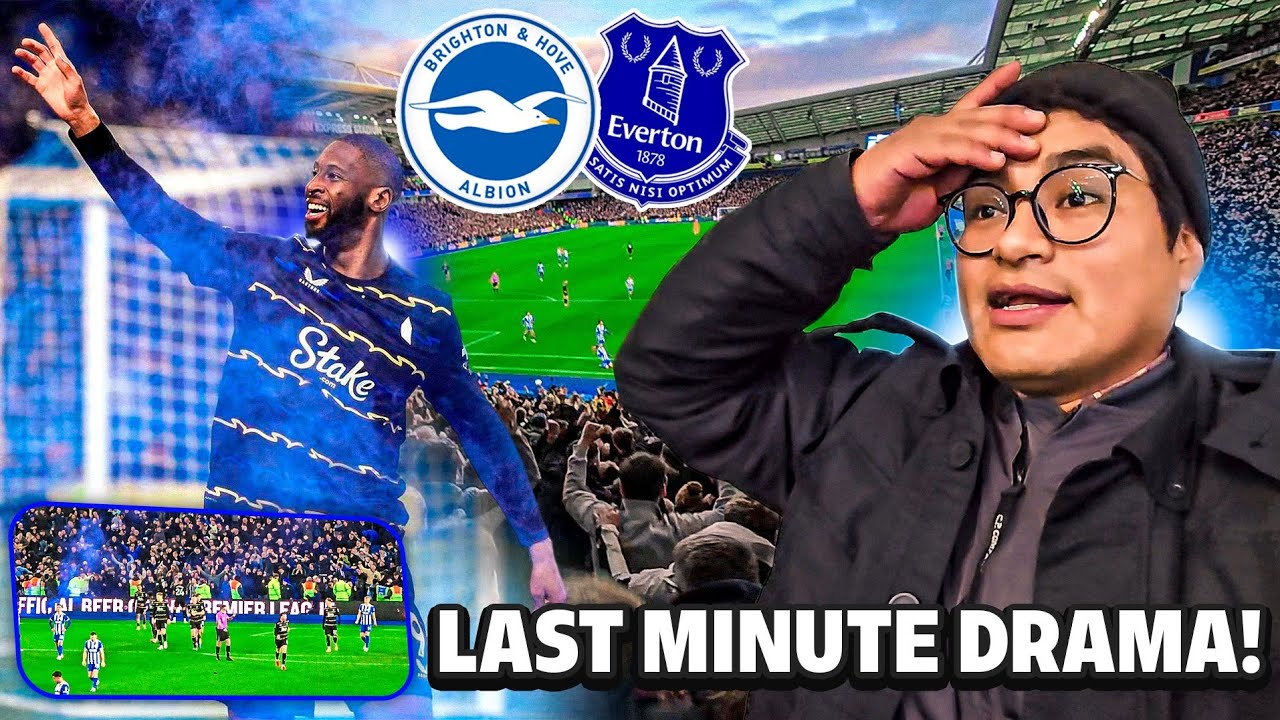 LAST MINUTE DRAMA! BRIGHTON 1-1 EVERTON | Brighton 1-1 Everton | MATCHDAY VLOG BRIGHTON VS EVERTON