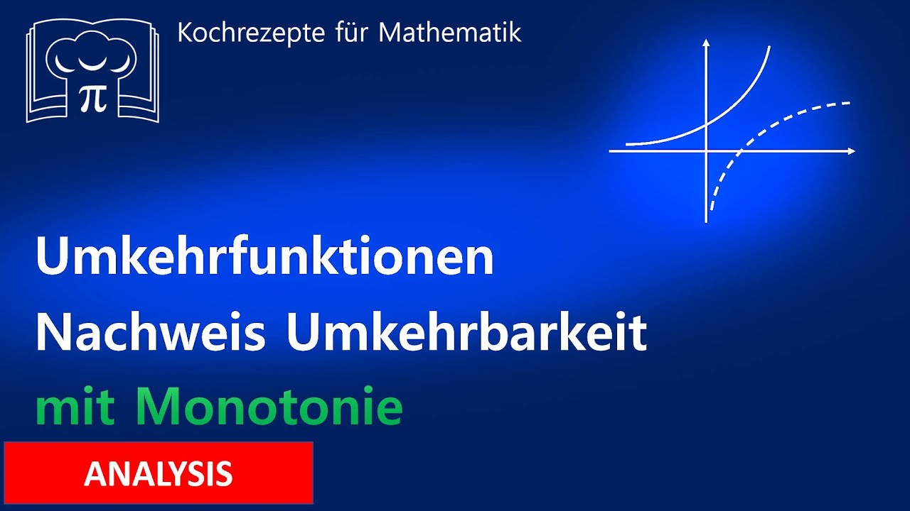 Umkehrbarkeit von Funktionen nachweisen mit Monotonie - Umkehrfunktion