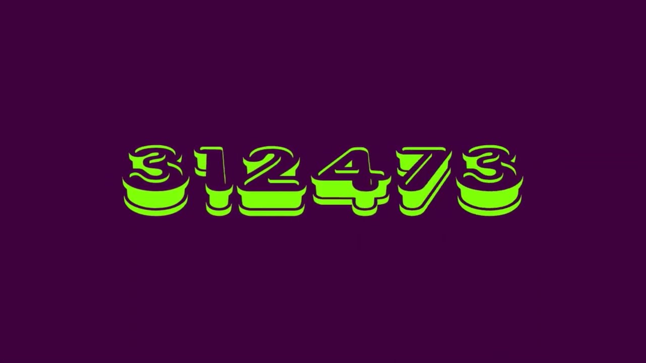 Numbers 1 to 1 Million