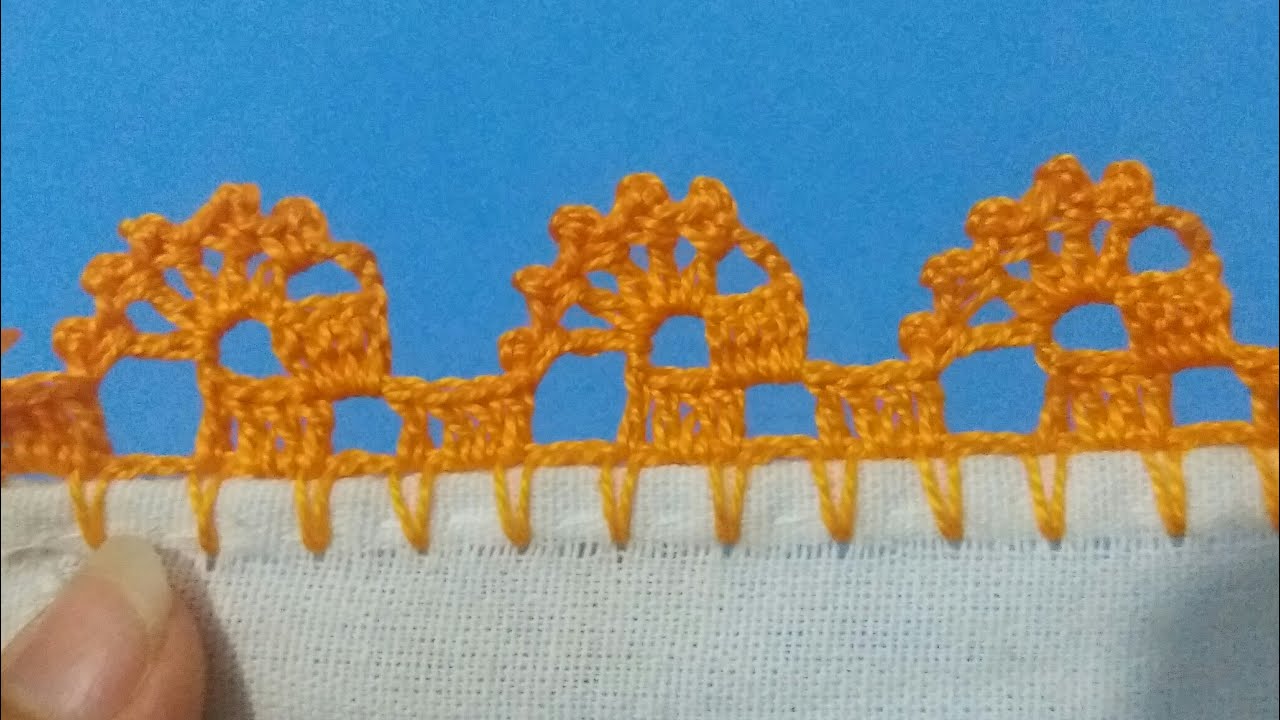 Bico de crochê carreira única #185