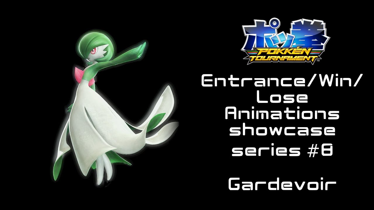 Pokken Tournament - Entrance,Win,Lose Animations showcase series #8 - Gardevoir[4K]