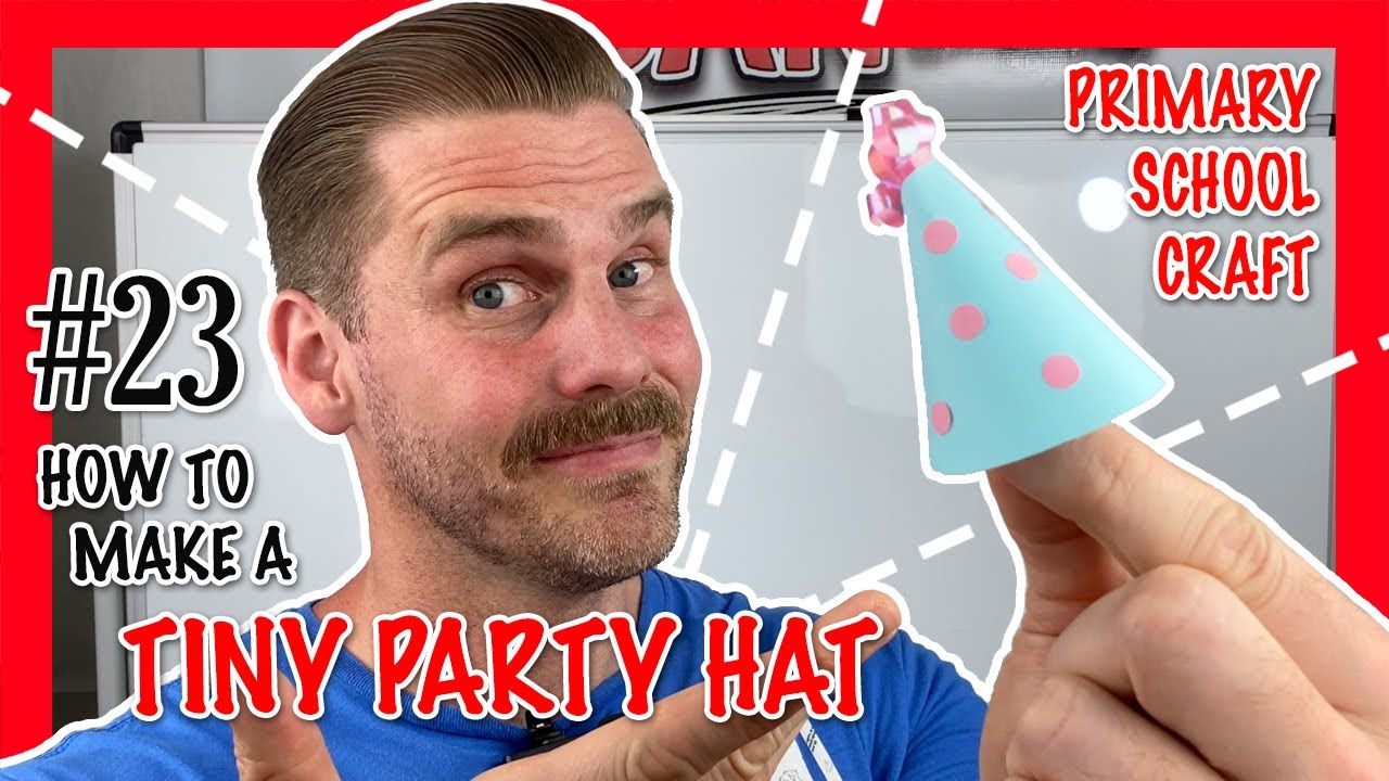 How to make a TINY PARTY HAT - AN EASY PAPER CRAFT for kids - Episode #23 CRAFT WITH ME!