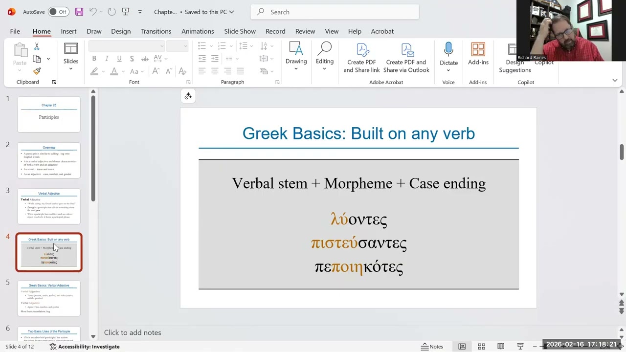Introduction to Participles
