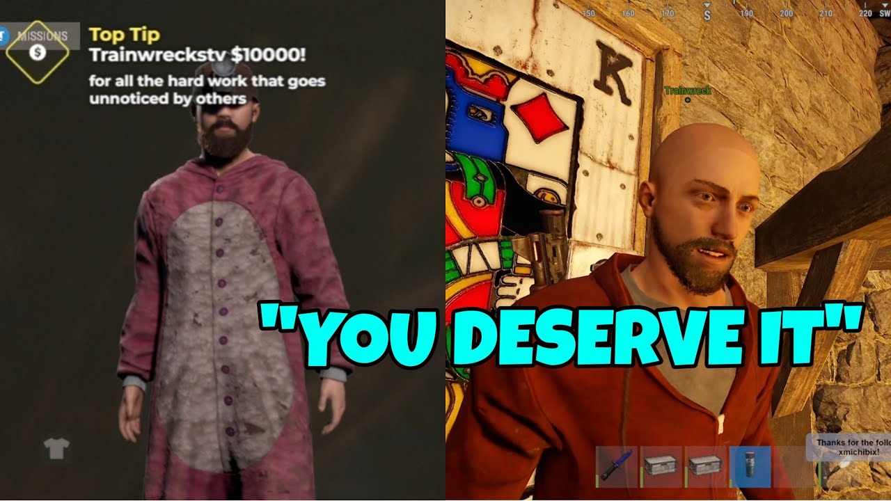 Ash went completely speechless after Trainwrecks donated $10000 on her stream | Rust NoPixel
