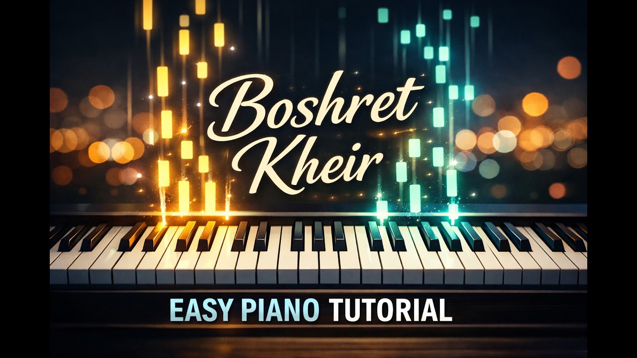 Hussain Al Jassmi -  Boshret Kheir  - Easy Piano Tutorial