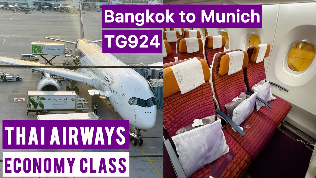 Thai Airways Economy Class Review | Bangkok to Munich TG924 | A350 Long Haul Experience