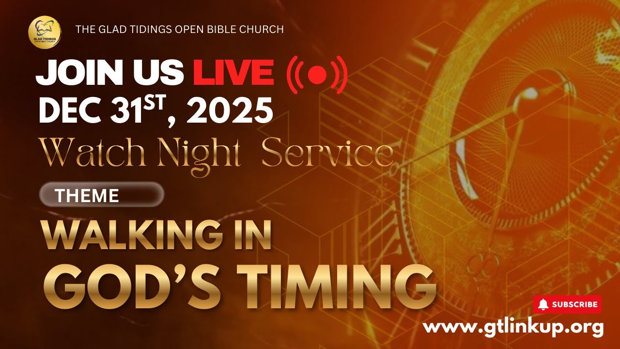 9:00 pm - Wednesday  December 31, 2025 - Glad Tidings Open Bible Church Watch Night Service