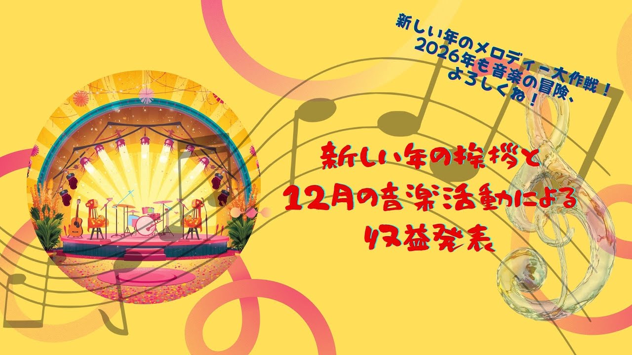 遅れてごめん １２月の音楽収益レポート