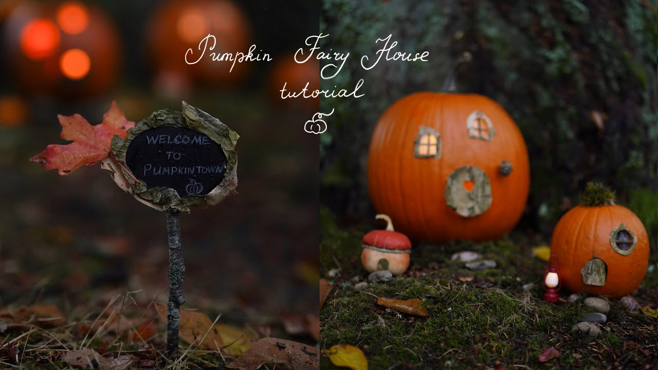 Pumpkin Fairy House 🎃 Easy pumpkin carving idea | DIY | Cottagecore