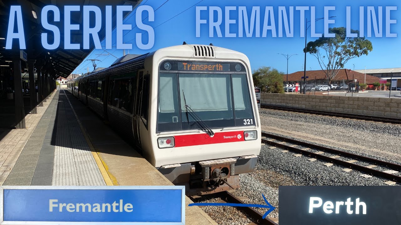 Fremantle to Perth on an A Series: Fremantle Line: Transperth Trains