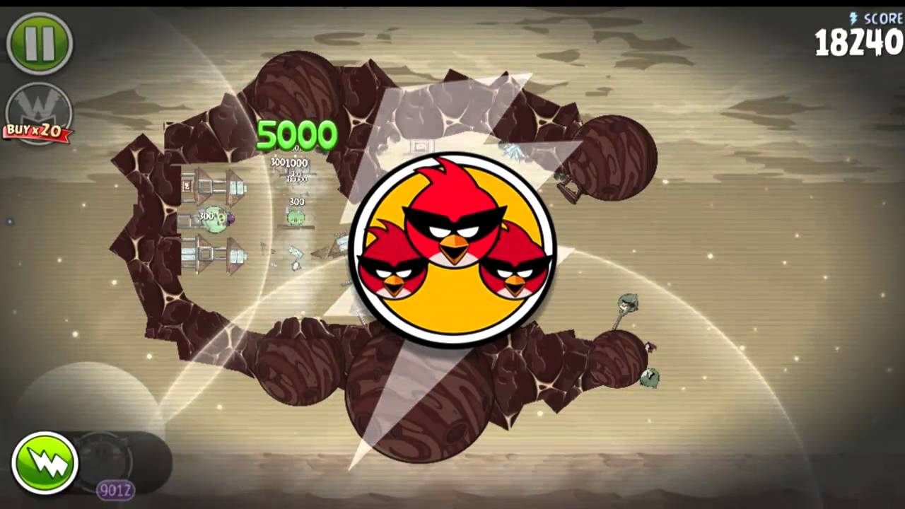 Angry Birds Space HD Red Planet All Mirror levels