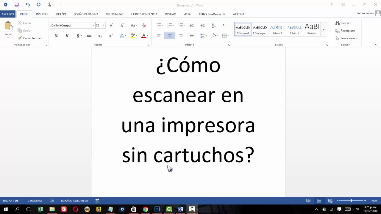 Escanear en una impresora sin cartuchos