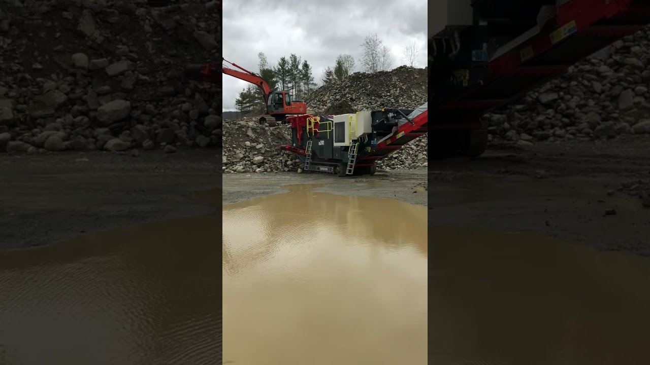 Sandvik QJ241 making 3 inch minus gravel