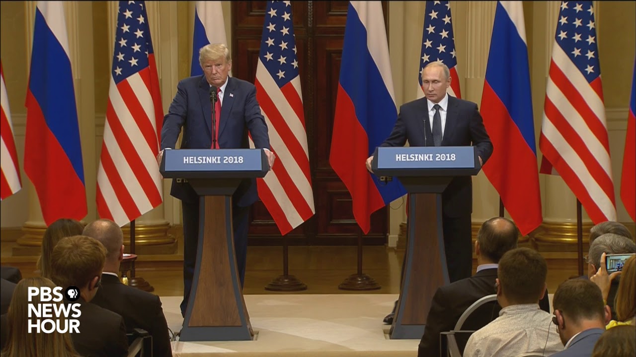 Trump refuses to denounce Russian meddling in the 2016 election in press conference with Putin