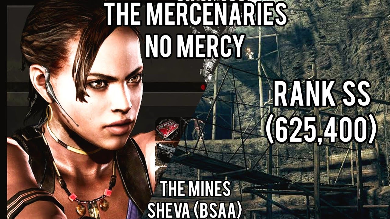 RESIDENT EVIL 5 (The Mercenaries - No Mercy) | The Mines - Sheva (BSAA) - Rank SS