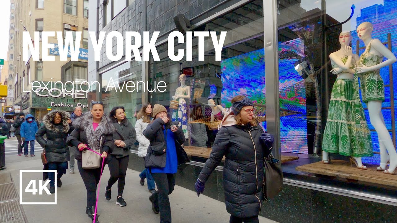 New York City Winter Walk on Lexington Avenue