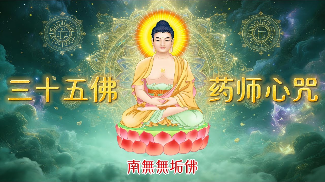 （南無無垢佛）三十五佛之十一 藥師佛心咒 | 琉璃光療愈冥想（12分鐘純持誦版）蒙古天籟女聲·深度放鬆治愈  爹雅他 嗡贝堪则 贝堪则 玛哈贝堪则 兰杂萨穆嘎爹 梭哈