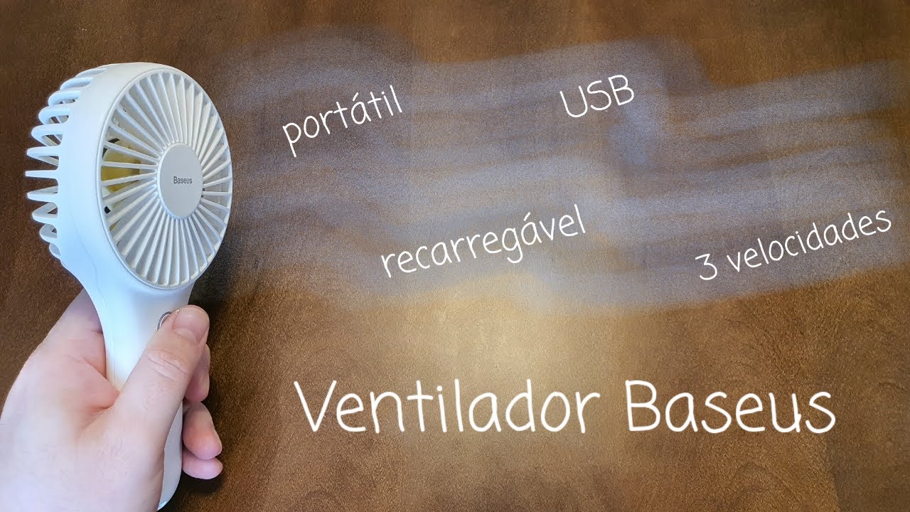 Mini Ventilador Port&aacute;til BASEUS Recarreg&aacute;vel USB, Alerta Maquiadores | Why is life so good